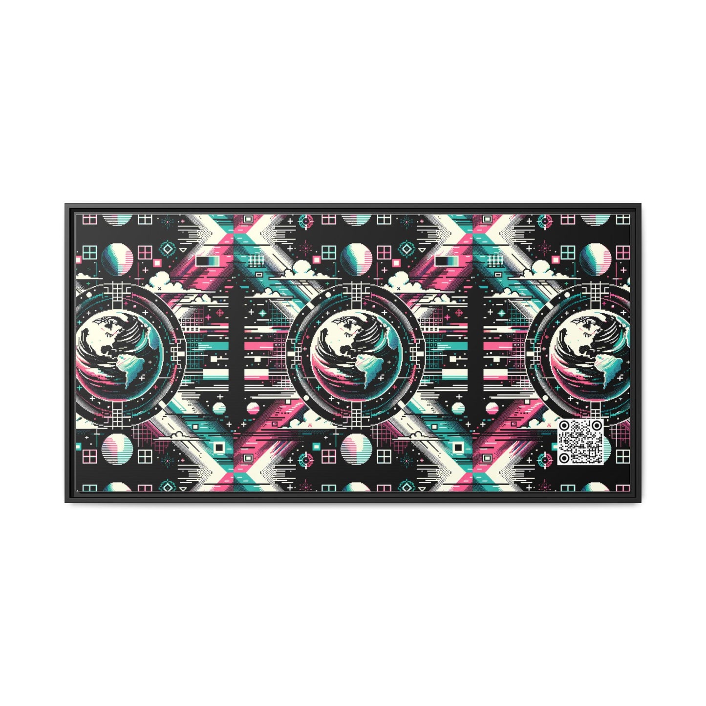 Digital Artistry Digital-native Streetwear Matte Canvas, Framed (multi-color) - 8404 Design-62 B