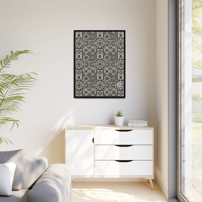 Cyber Garden Party Tech Garden Extravaganza Matte Canvas, Framed (multi-Color) - 8404 Design-45 A