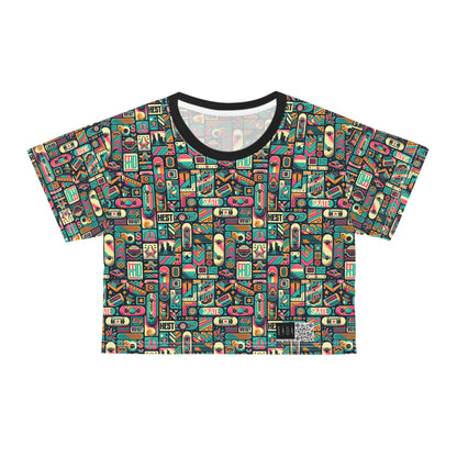 Skate Culture Revival Urban Retro Cool Crop Tee - 8404 Design-61