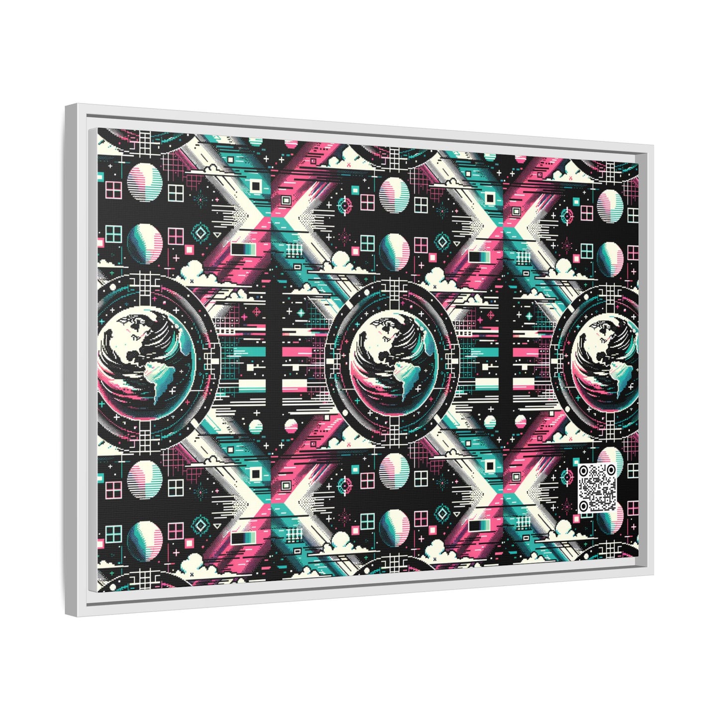 Digital Artistry Digital-native Streetwear Matte Canvas, Framed (multi-color) - 8404 Design-62 A