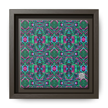 Digital Glitch Vibes Tech-Inspired Streetwear Matte Canvas, Framed (multi-Color) - 8404 Design-71 B