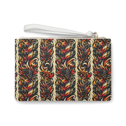 Flame Graphics Maximalist Streetwear Clutch Bag - 8404 Design-65