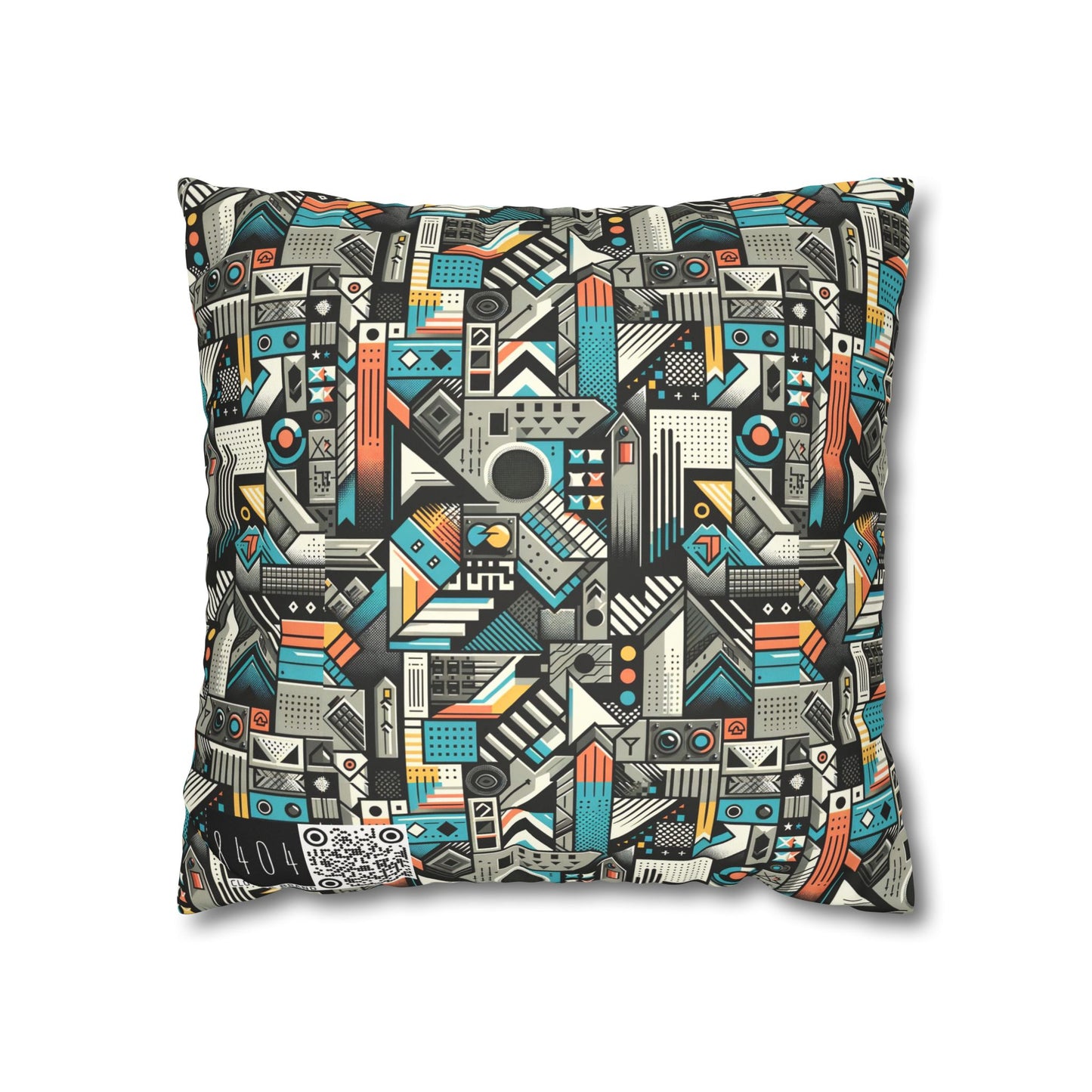 Digital Street Art Urban Street Style Faux Suede Square Pillowcase - 8404 Design-81