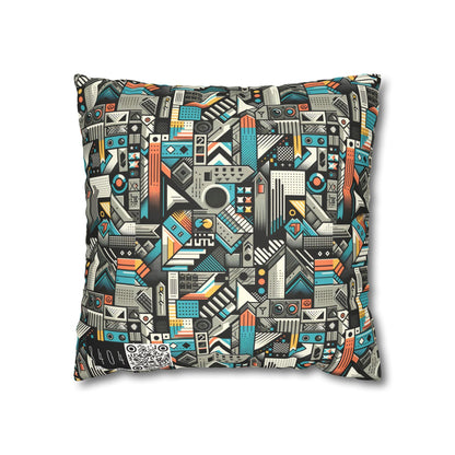 Digital Street Art Urban Street Style Faux Suede Square Pillowcase - 8404 Design-81