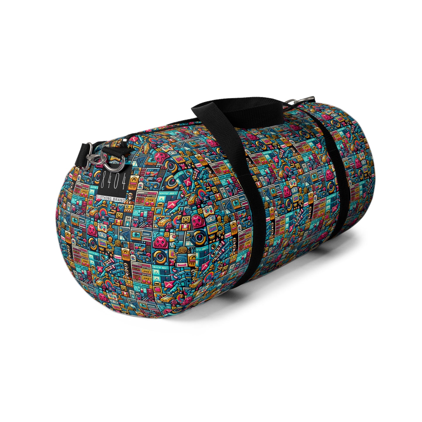Digital Pop Culture Mashup Maximalist Pop Duffel Bag - 8404 Design-47