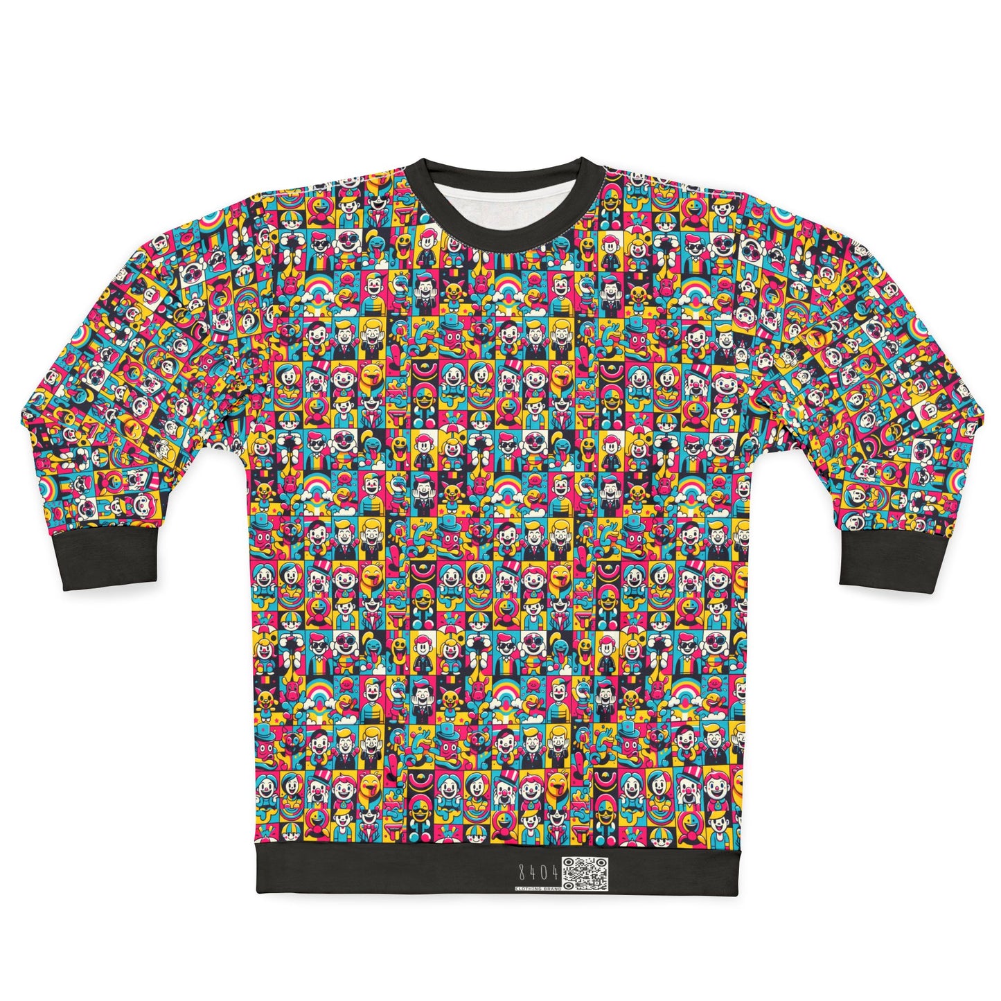 Neon Pop Playful Pop Culture Mashup Sweatshirt - 8404 Design-60