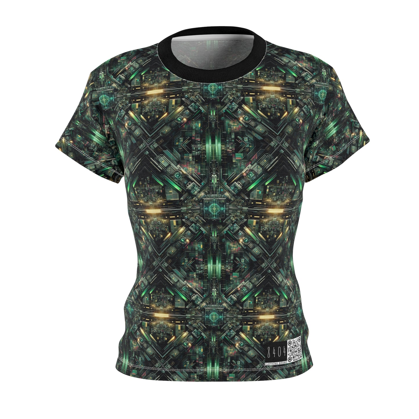 Tech Noir Graphics Tech-Inspired Streetwear Women's Cut & Sew Tee - 8404 Design-56