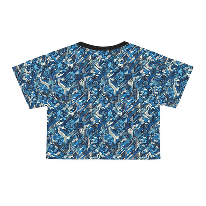Tech Urban Camo Tech-Forward Streetwear With a Futuristic Military Edge Crop Tee - 8404 Design-39