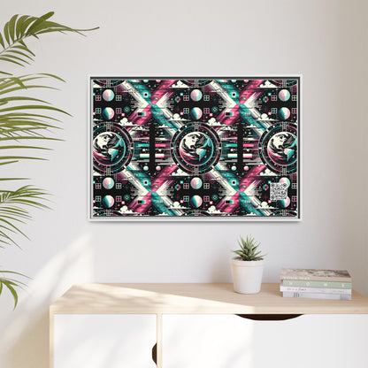 Digital Artistry Digital-native Streetwear Matte Canvas, Framed (multi-color) - 8404 Design-62 A