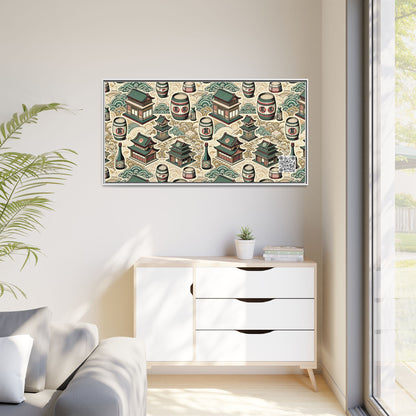 Cultural Artisanal Fusion Contemporary Cultural Elegance Matte Canvas, Framed (multi-Color) - 8404 Design-68 B