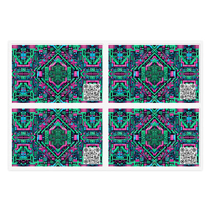 Digital Glitch Vibes Tech-Inspired Streetwear Sticker Sheets - 8404 Design-71