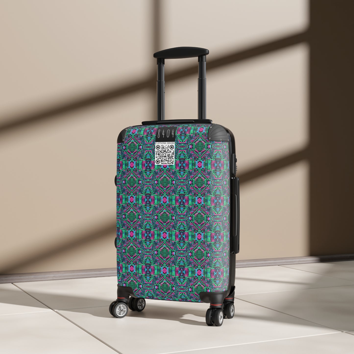 Digital Glitch Vibes Tech-Inspired Streetwear Suitcase - 8404 Design-71