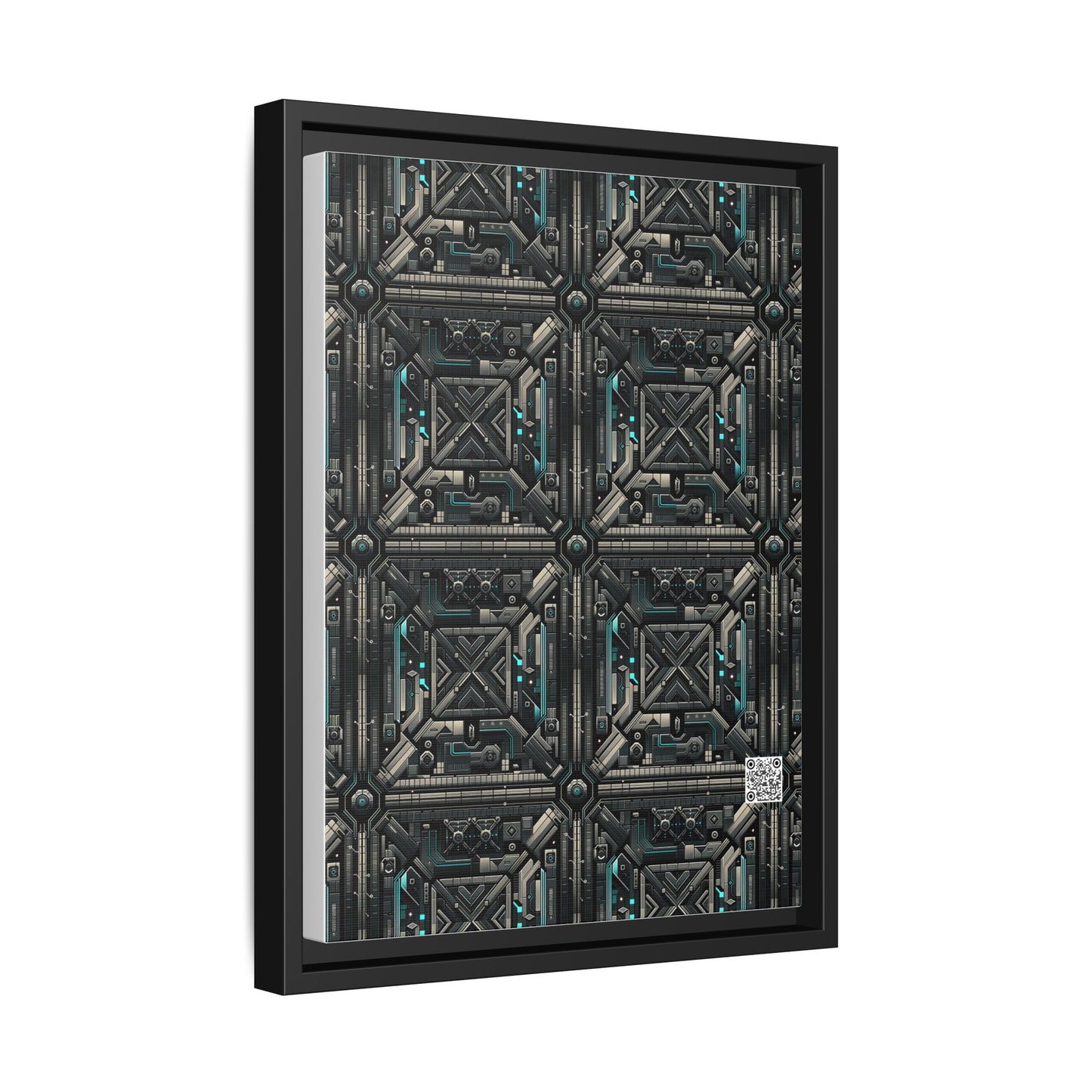 Tech Noir Futuristic Tech Aesthetic with a Dark Twist Matte Canvas, Framed (multi-color) - 8404 Design-59 A
