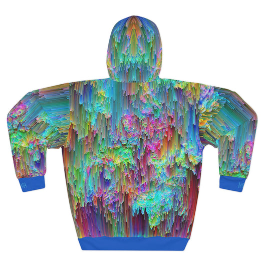 8404's Unisex Adult "trippy Rainfall in Blue" Fashion Pullover Hoodie