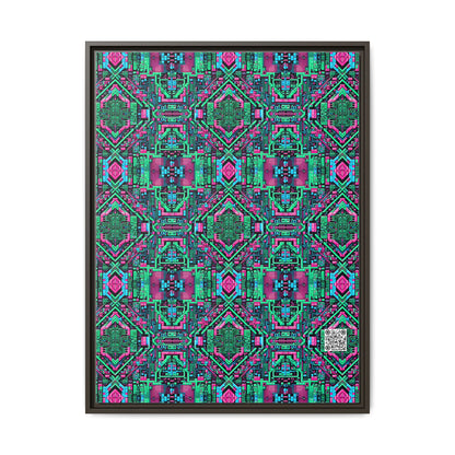 Digital Glitch Vibes Tech-Inspired Streetwear Matte Canvas, Framed (multi-Color) - 8404 Design-71 A
