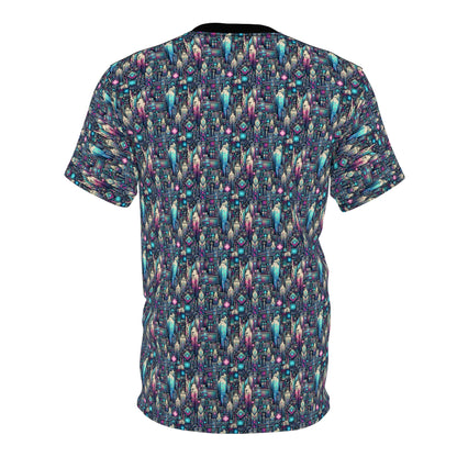 Digital Renaissance Tech-Forward Maximalism Unisex Cut & Sew Tee - 8404 Design-56