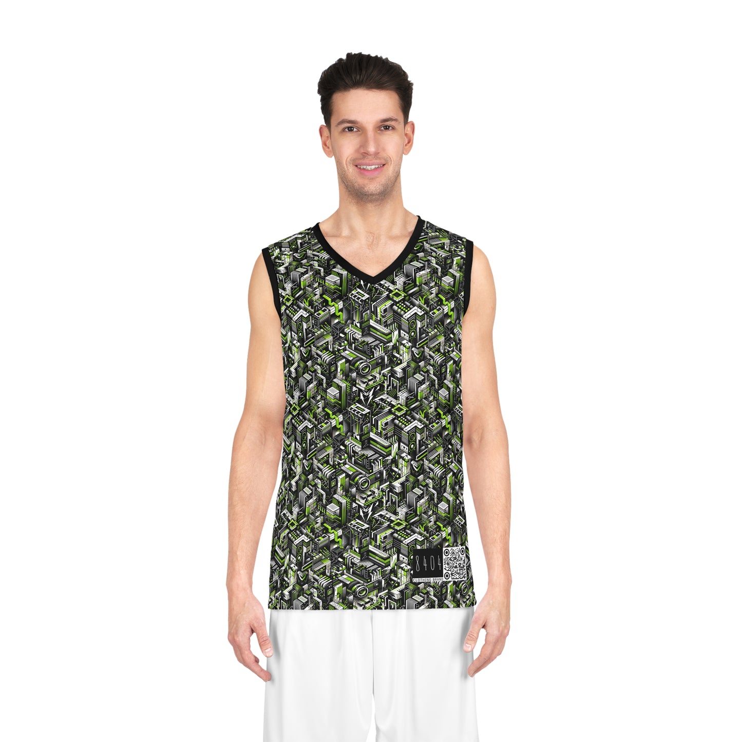 Graffiti Tech Fusion Bold Streetwear Fusion Basketball Jersey - 8404 Design-53