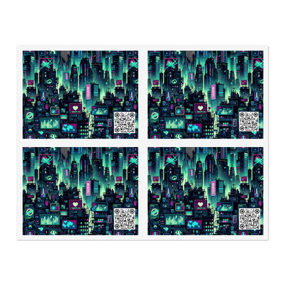 Tech Noir Graphics Futuristic Cyberpunk Sticker Sheets - 8404 Design-52