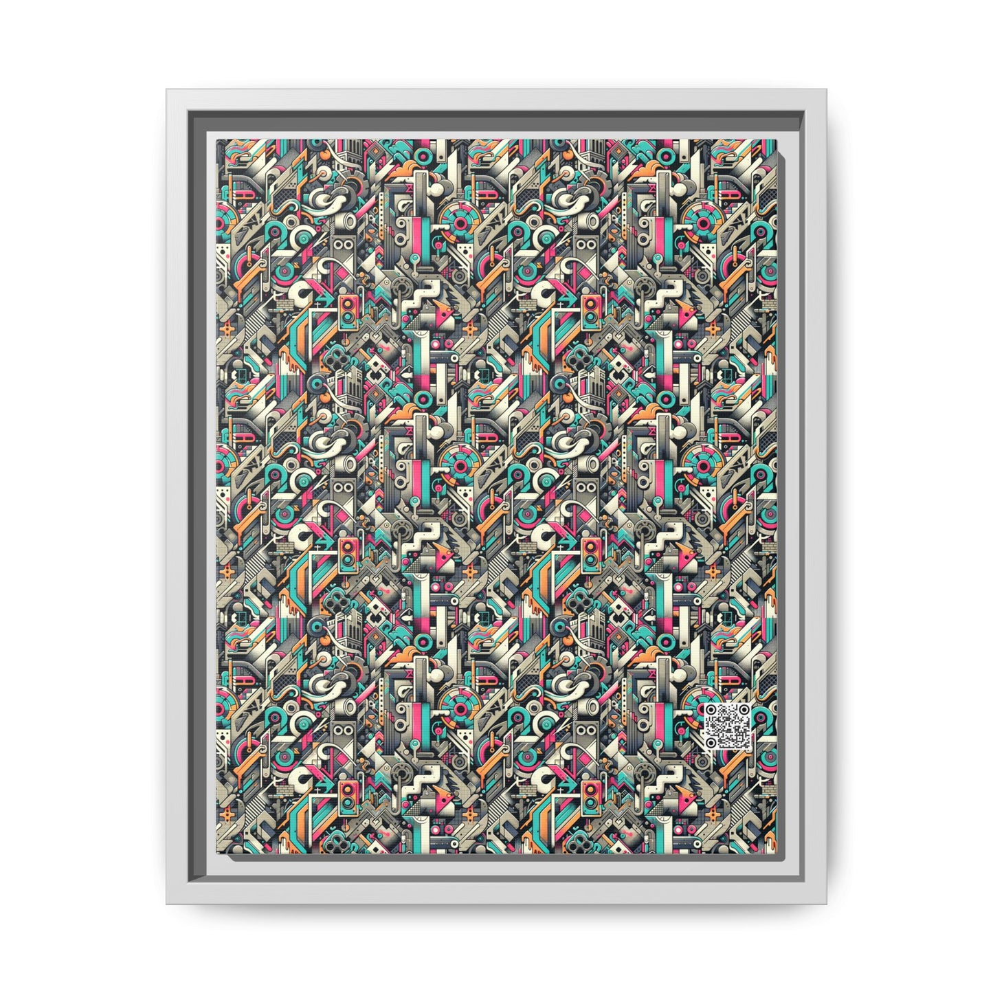 Digital Street Art Urban Street Style Matte Canvas, Framed (multi-color) - 8404 Design-74 A