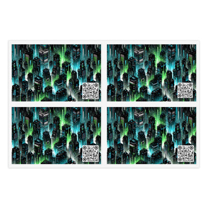 Tech Noir Aesthetic Futuristic Cyberpunk Sticker Sheets - 8404 Design-56