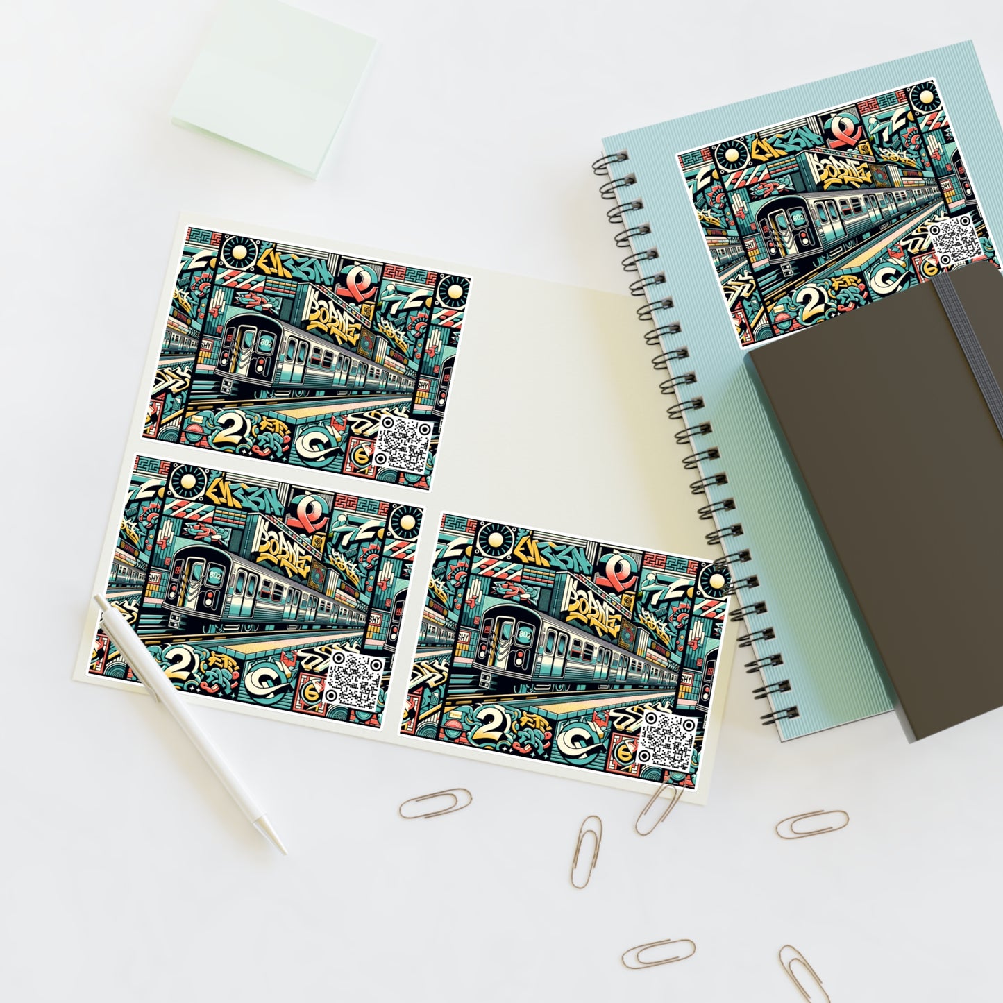 Retro Graffiti Revival Retro Urban Street Art Sticker Sheets - 8404 Design-47