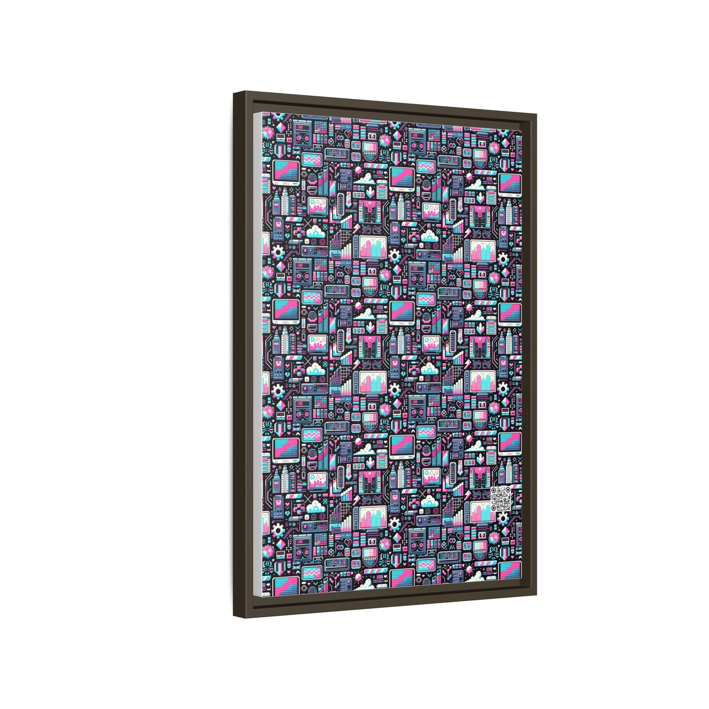 Digital Rebellion Youthful Streetwear with a Rebellious Digital Twist Matte Canvas, Framed (multi-color) - 8404 Design-71 B