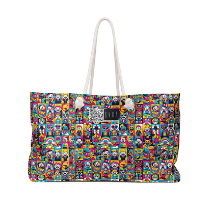 Neon Pop Playful Pop Culture Mashup Weekender Bag - 8404 Design-60