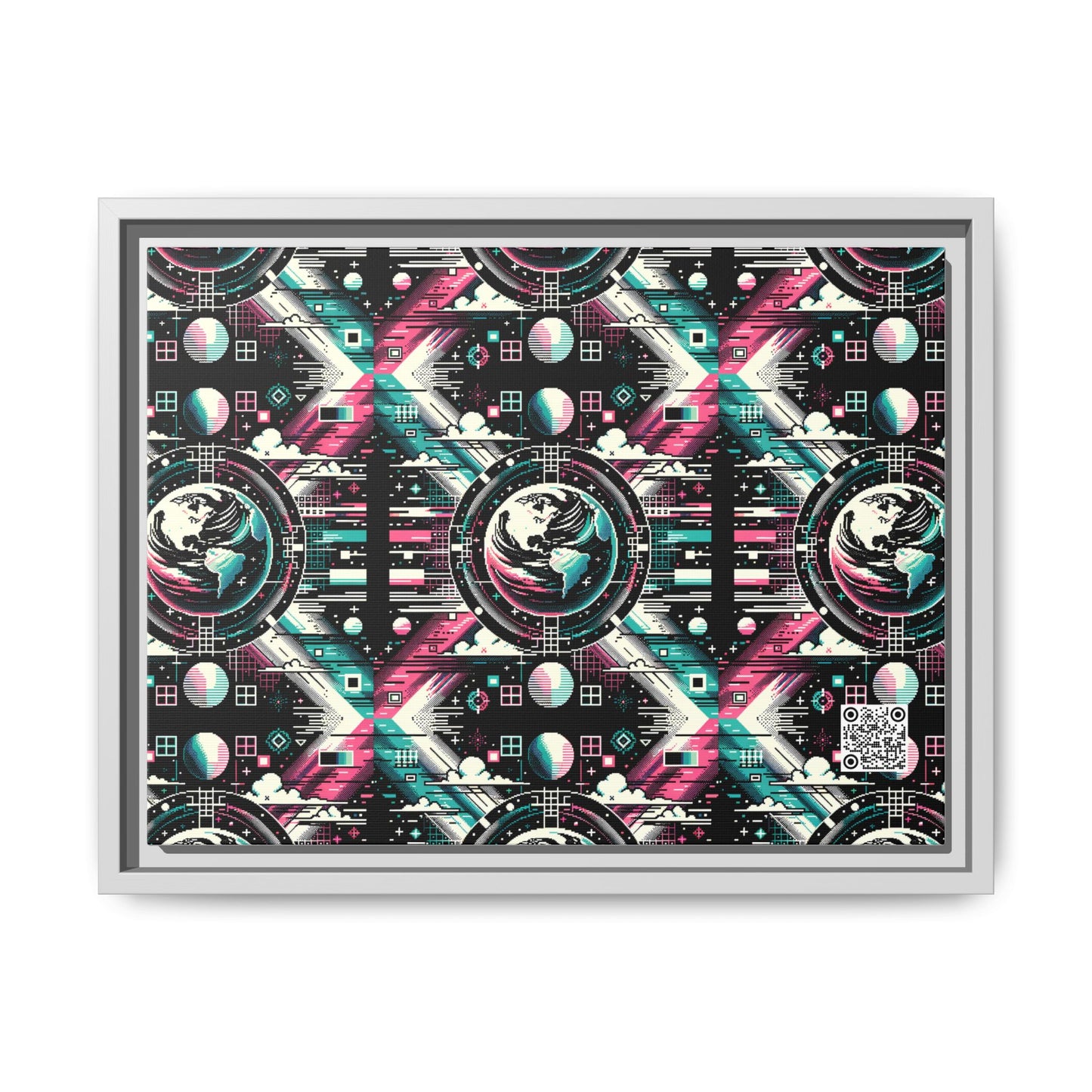 Digital Artistry Digital-native Streetwear Matte Canvas, Framed (multi-color) - 8404 Design-62 A