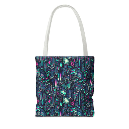 Digital Rebellion Tech-Inspired Streetwear Tote Bag - 8404 Design-58