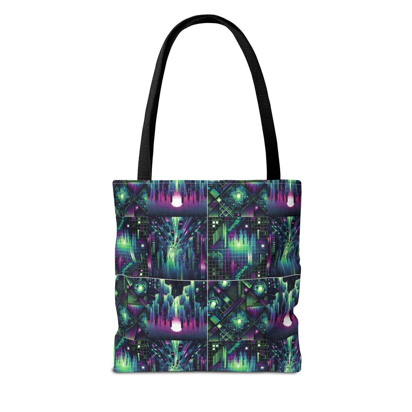 Tech Noir Aesthetics Tech-Forward Urban Dystopia Tote Bag - 8404 Design-54