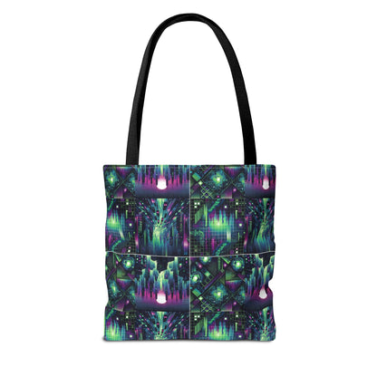 Tech Noir Aesthetics Tech-Forward Urban Dystopia Tote Bag - 8404 Design-54