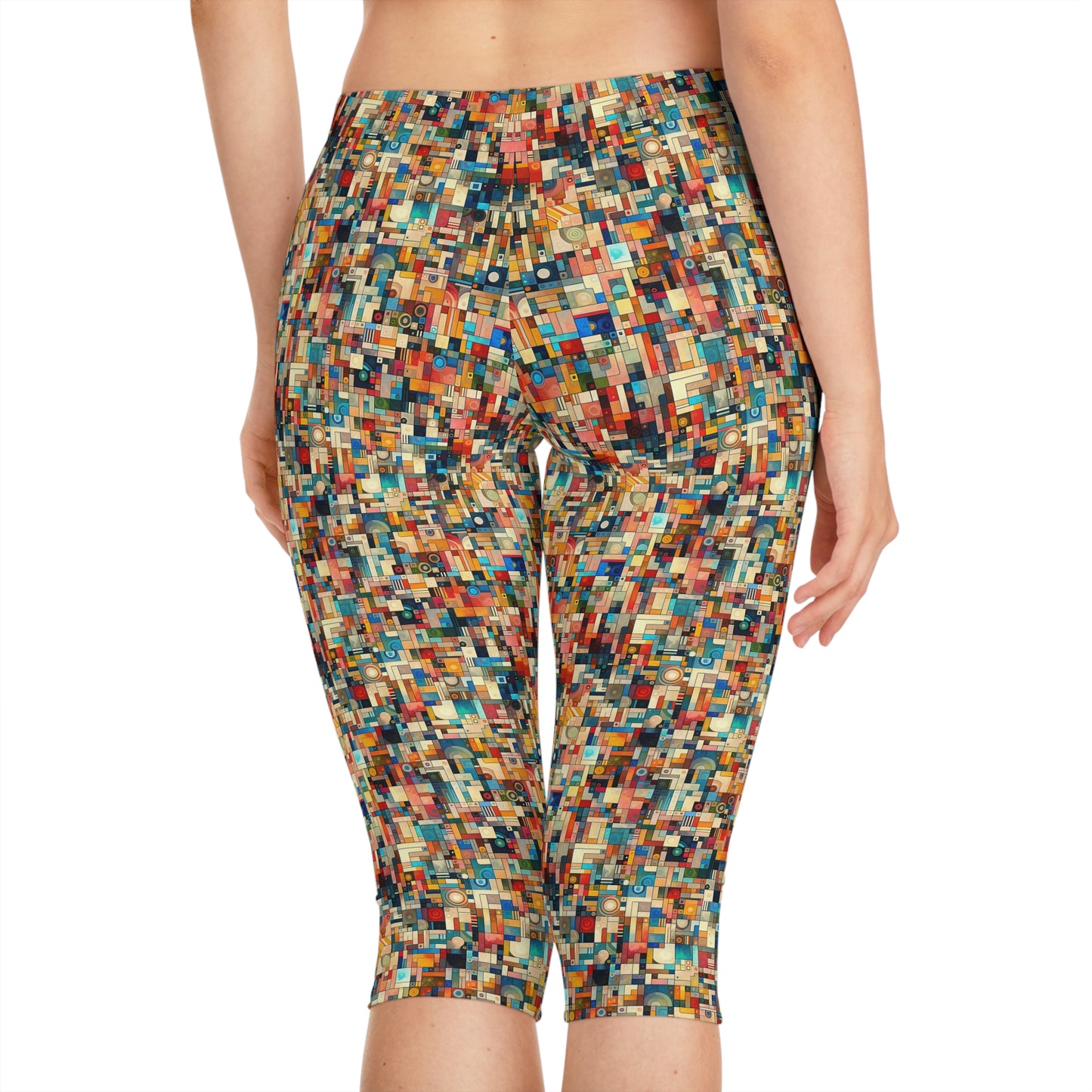 Digital Artistic Expression Artistic Streetwear Women's Capri Leggings - 8404 Design-46