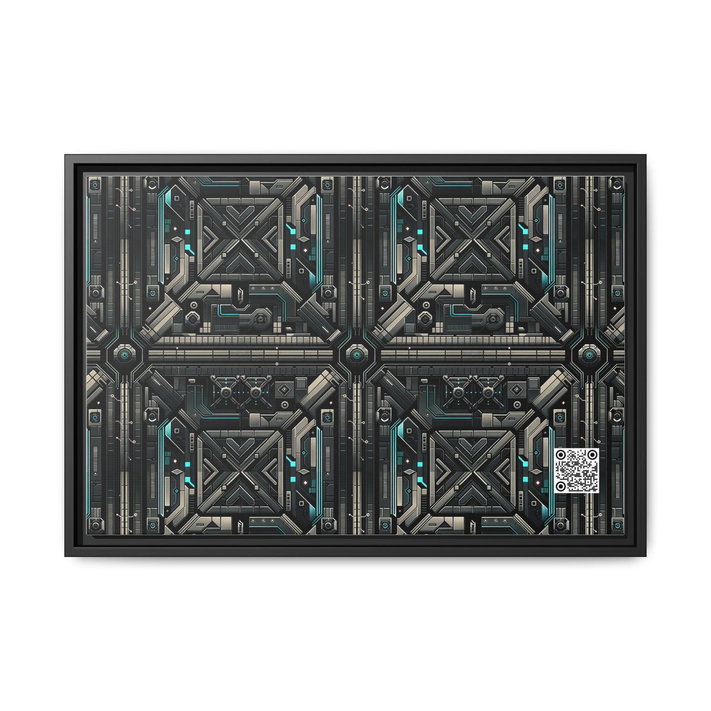 Tech Noir Futuristic Tech Aesthetic with a Dark Twist Matte Canvas, Framed (multi-color) - 8404 Design-59 B