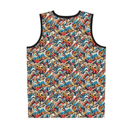 Neo-Traditional Street Art Modern Street Art Fusion Basketball Jersey - 8404 Design-44