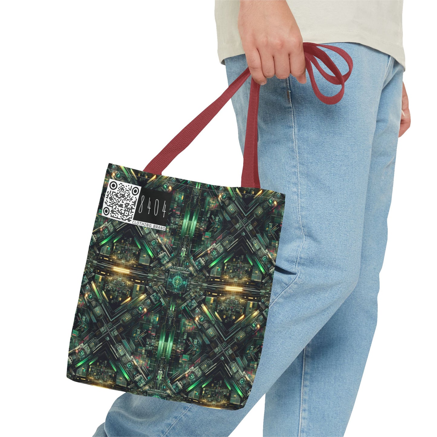 Tech Noir Graphics Tech-Inspired Streetwear Tote Bag - 8404 Design-56