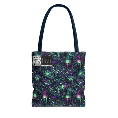 Tech Noir Aesthetics Tech-Forward Urban Dystopia Tote Bag - 8404 Design-43