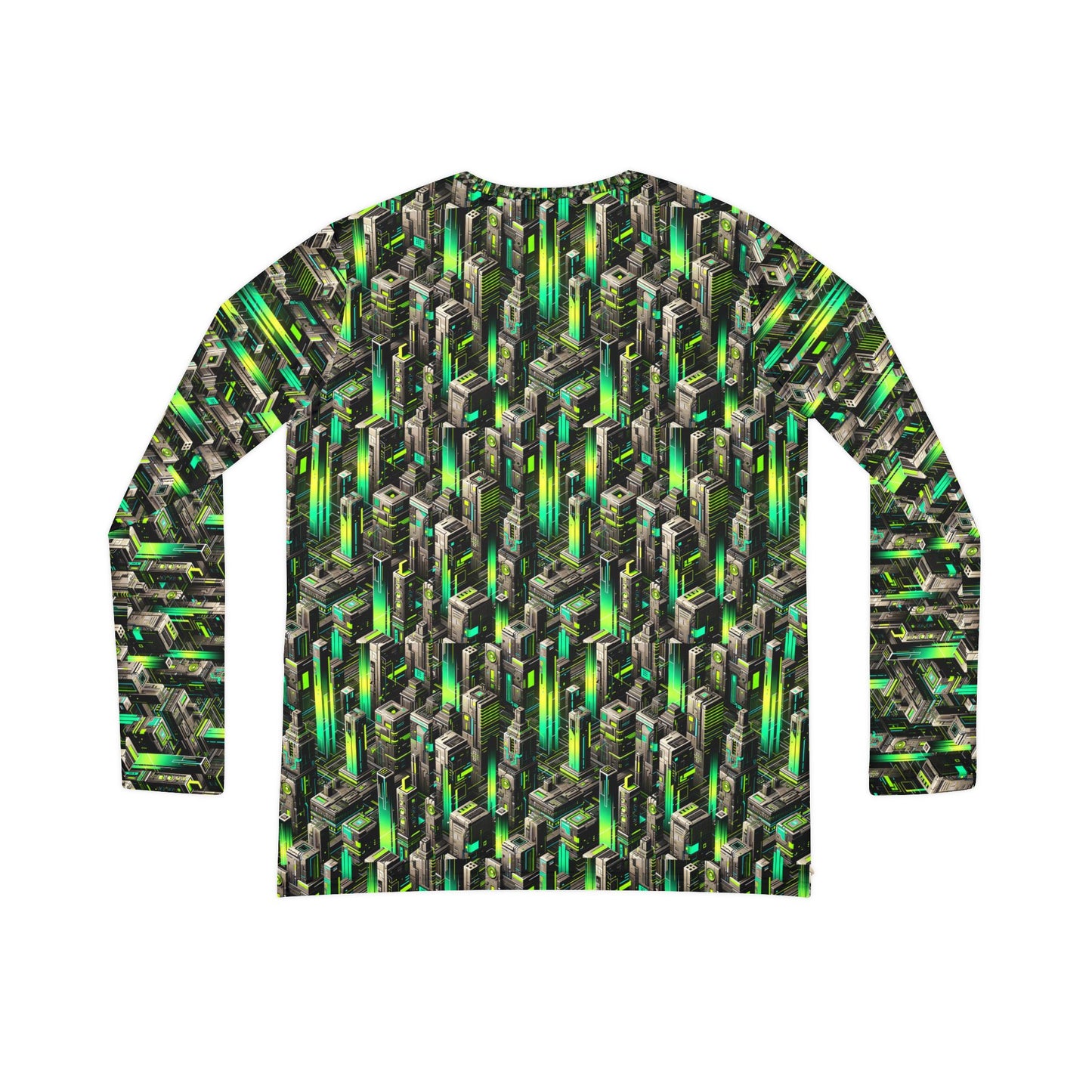 Digital Rebellion Tech-Forward Streetwear Women's Long Sleeve V-Neck Shirt - 8404 Design-63