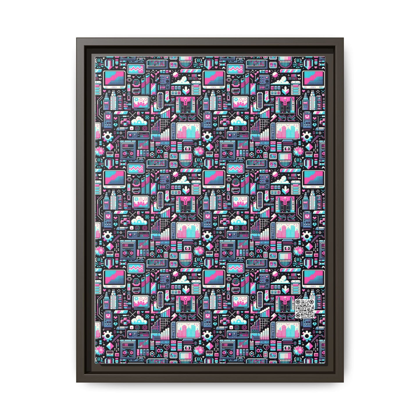 Digital Rebellion Youthful Streetwear with a Rebellious Digital Twist Matte Canvas, Framed (multi-color) - 8404 Design-71 A