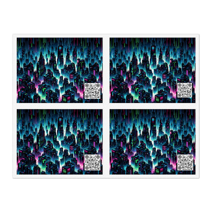 Tech Noir Graphics Cyberpunk Tech Aesthetic Sticker Sheets - 8404 Design-53