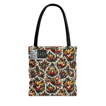 Fire & Flames Bold Streetwear Statement Tote Bag - 8404 Design-57