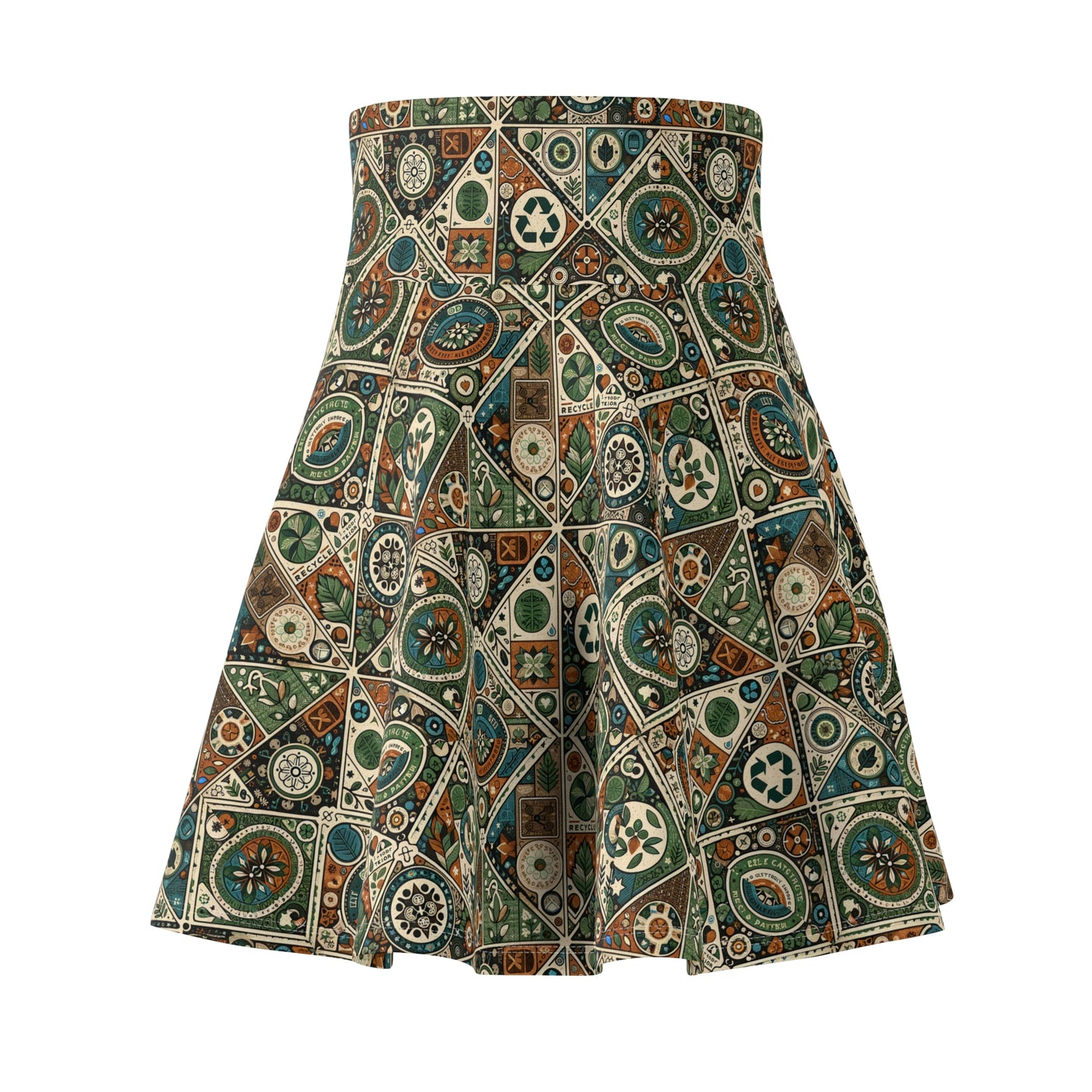 Sustainable Streetwear Sustainability-conscious Urban Style Women's Skater Skirt - 8404 Design-67