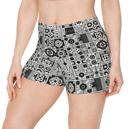 Digital Minimalism Minimalist Tech Women's Shorts - 8404 Design-55