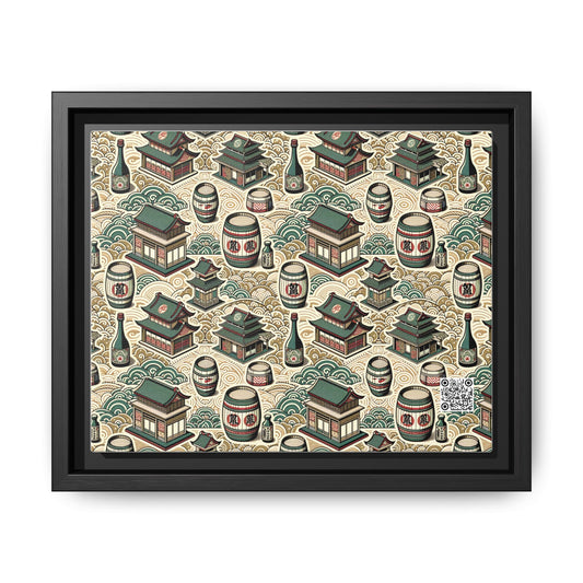 Cultural Artisanal Fusion Contemporary Cultural Elegance Matte Canvas, Framed (multi-Color) - 8404 Design-68 B