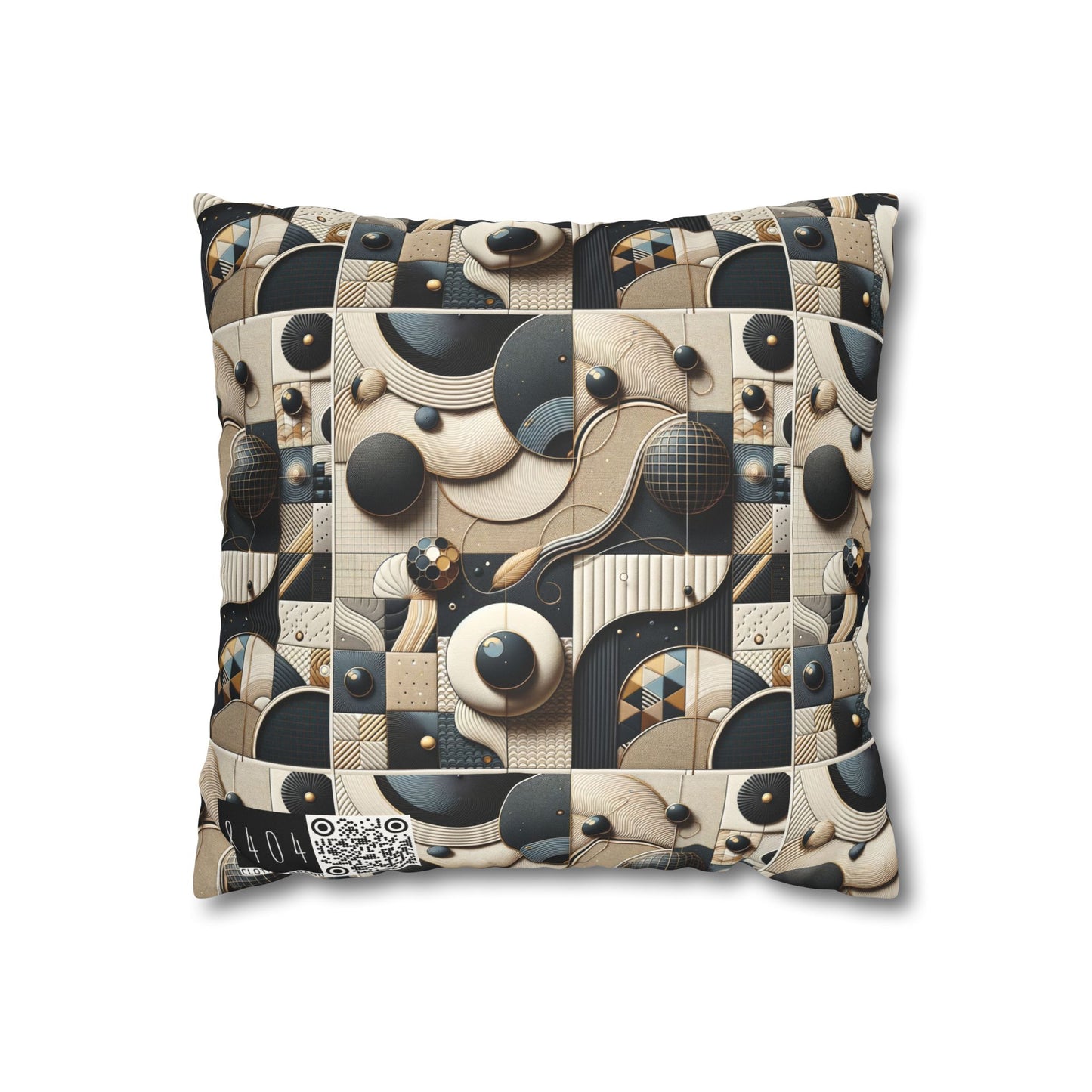 Tech-forward Luxe Streetwear Tech Luxe Fusion Faux Suede Square Pillowcase - 8404 Design-71