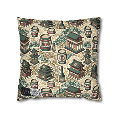 Cultural Artisanal Fusion Contemporary Cultural Elegance Spun Polyester Square Pillowcase - 8404 Design-68