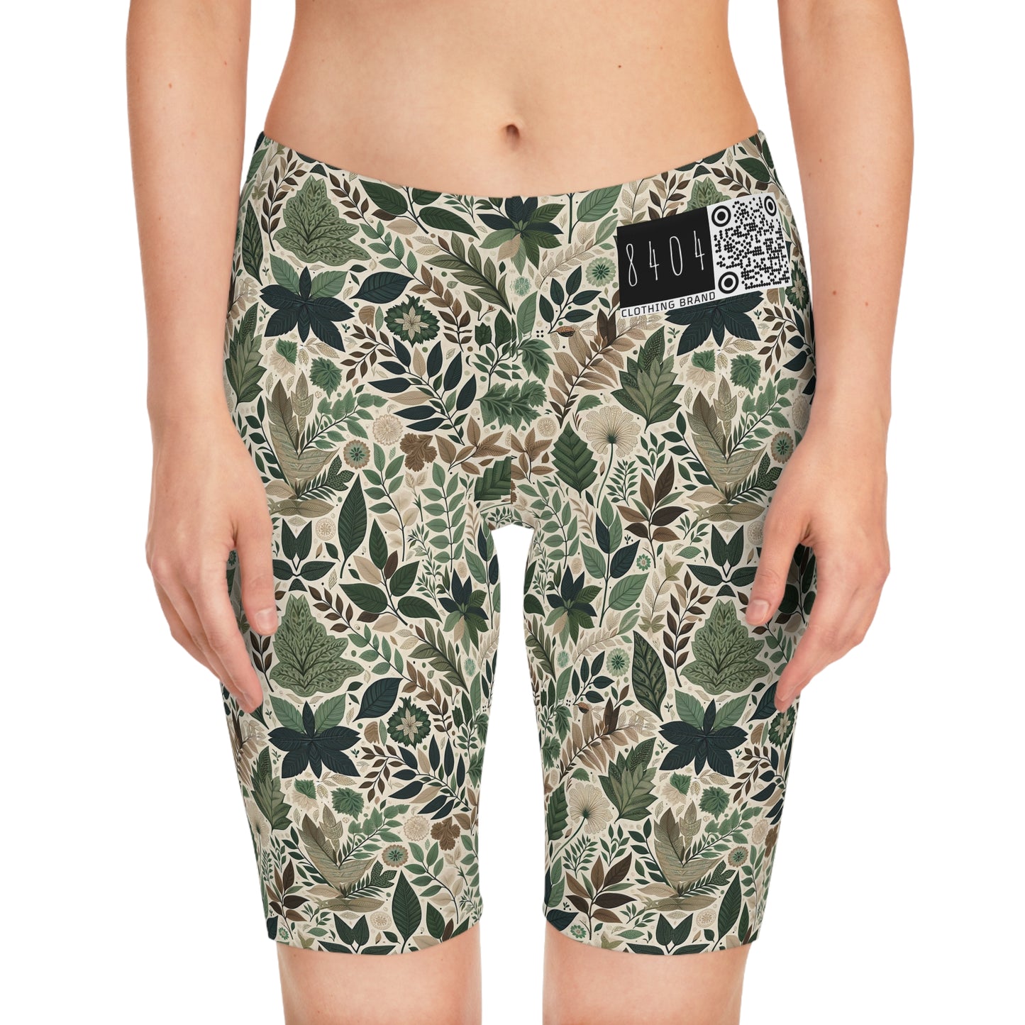 Streetwear Sustainability Environmentally Conscious Streetwear with a Natural Aesthetic Women's Bike Shorts - 8404 Design-57