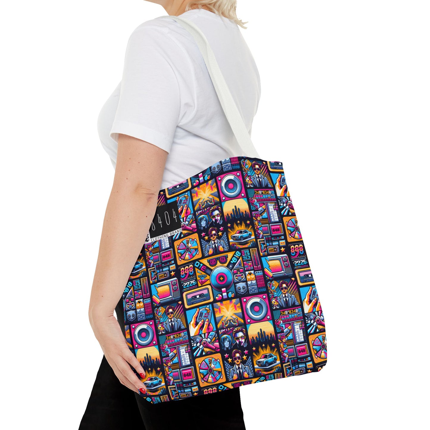 Digital Pop Culture Mashup Maximalist Pop Tote Bag - 8404 Design-52