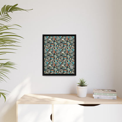 Digital Street Art Urban Street Style Matte Canvas, Framed (multi-color) - 8404 Design-81 A
