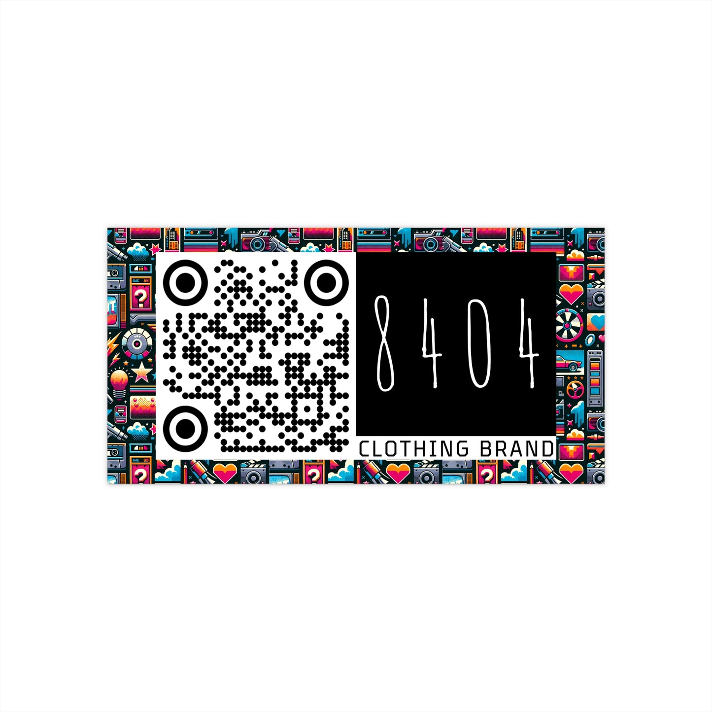 Digital Pop Culture Mashup Maximalist Pop Bumper Sticker - 8404 Design-71