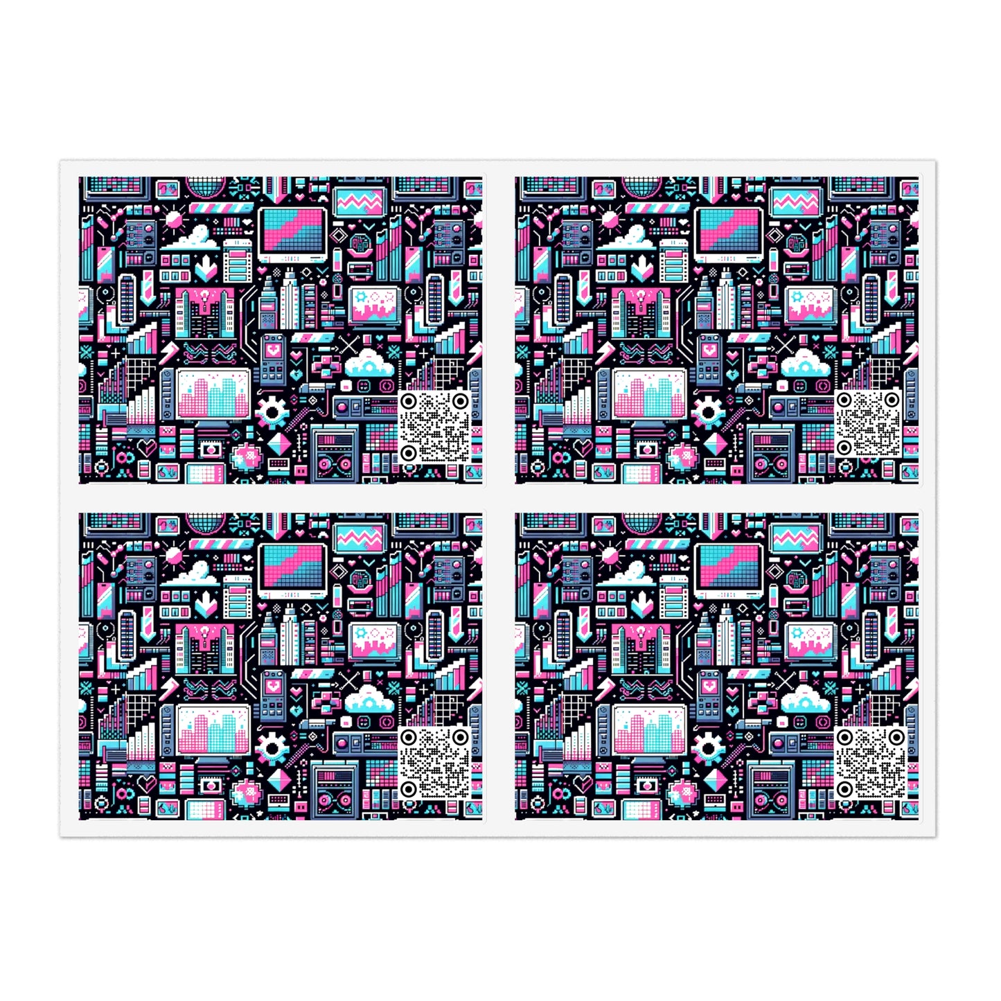 Digital Rebellion Youthful Streetwear with a Rebellious Digital Twist Sticker Sheet - 8404 Design-71